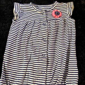 Carter's Girl Stripe Applique Floral Onesie